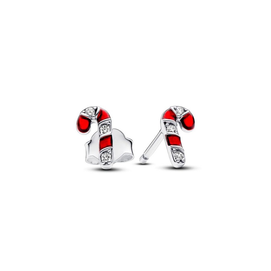 Pandora Pandora | Pendientes Pandora Moments Baston De Caramelo Rojo Brillante