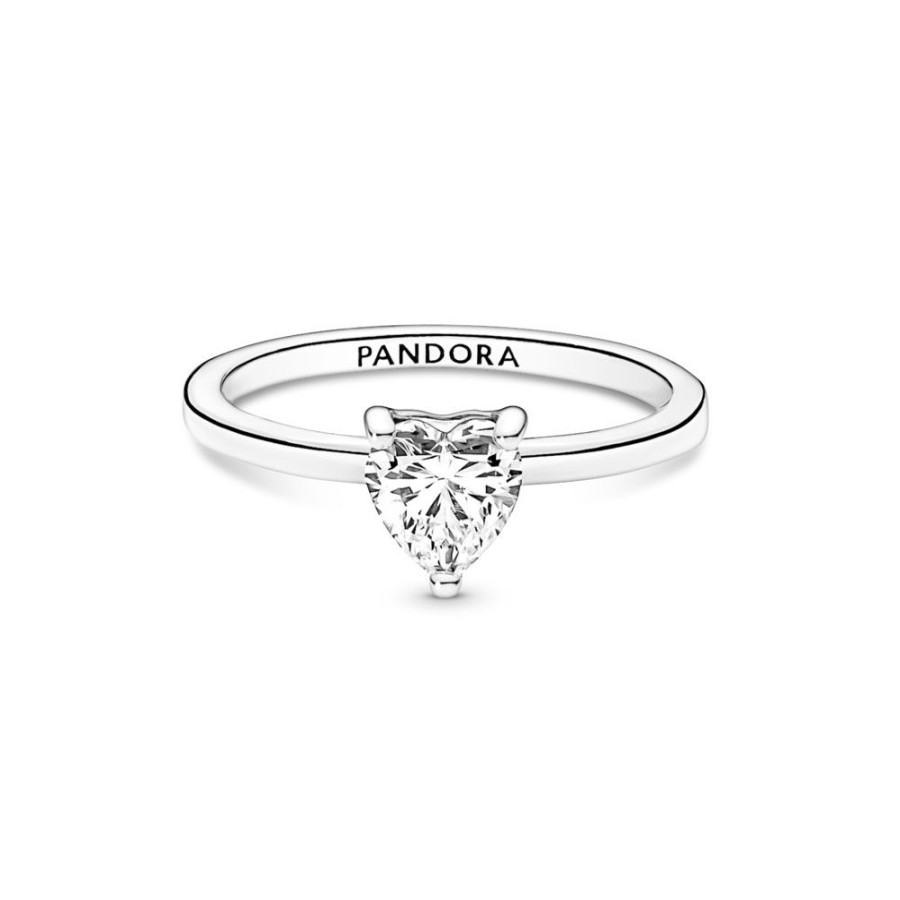 Pandora Pandora | Anillo Pandora Solitario Corazon Brillante (C)