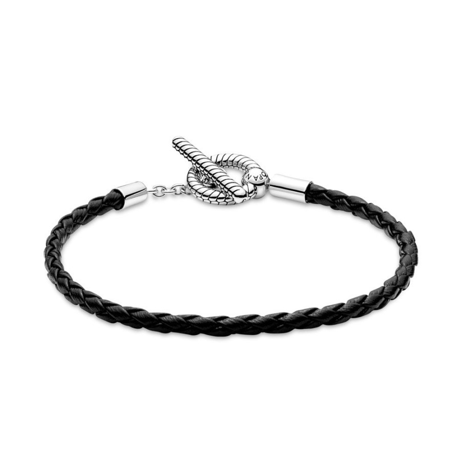 Pandora Pandora | Pulsera Pandora De Cuero Con Cierre En Forma De T (C)